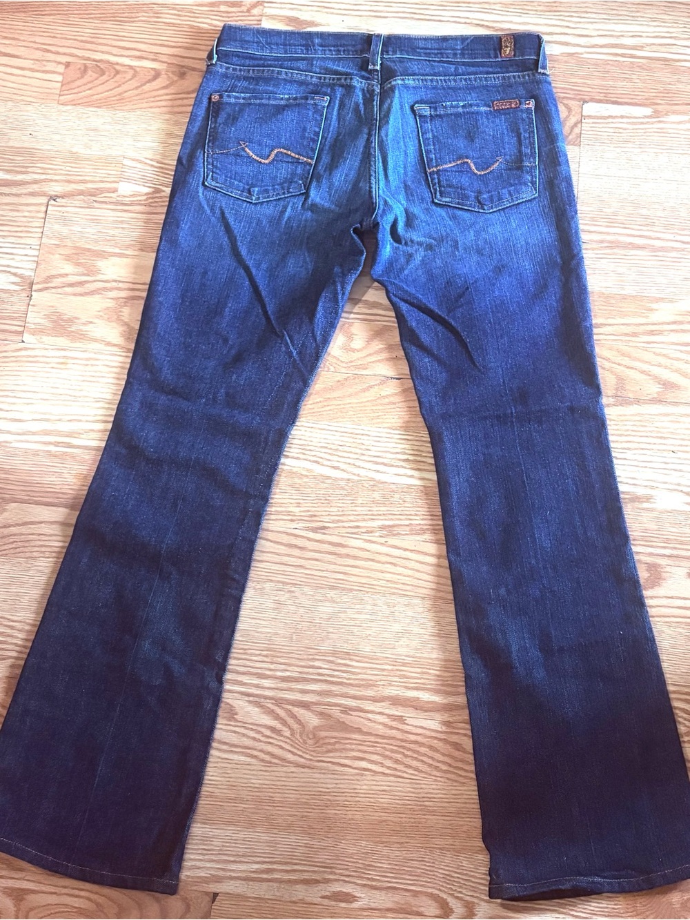 7 For All Mankind Dark Blue Flare Jeans Size 30